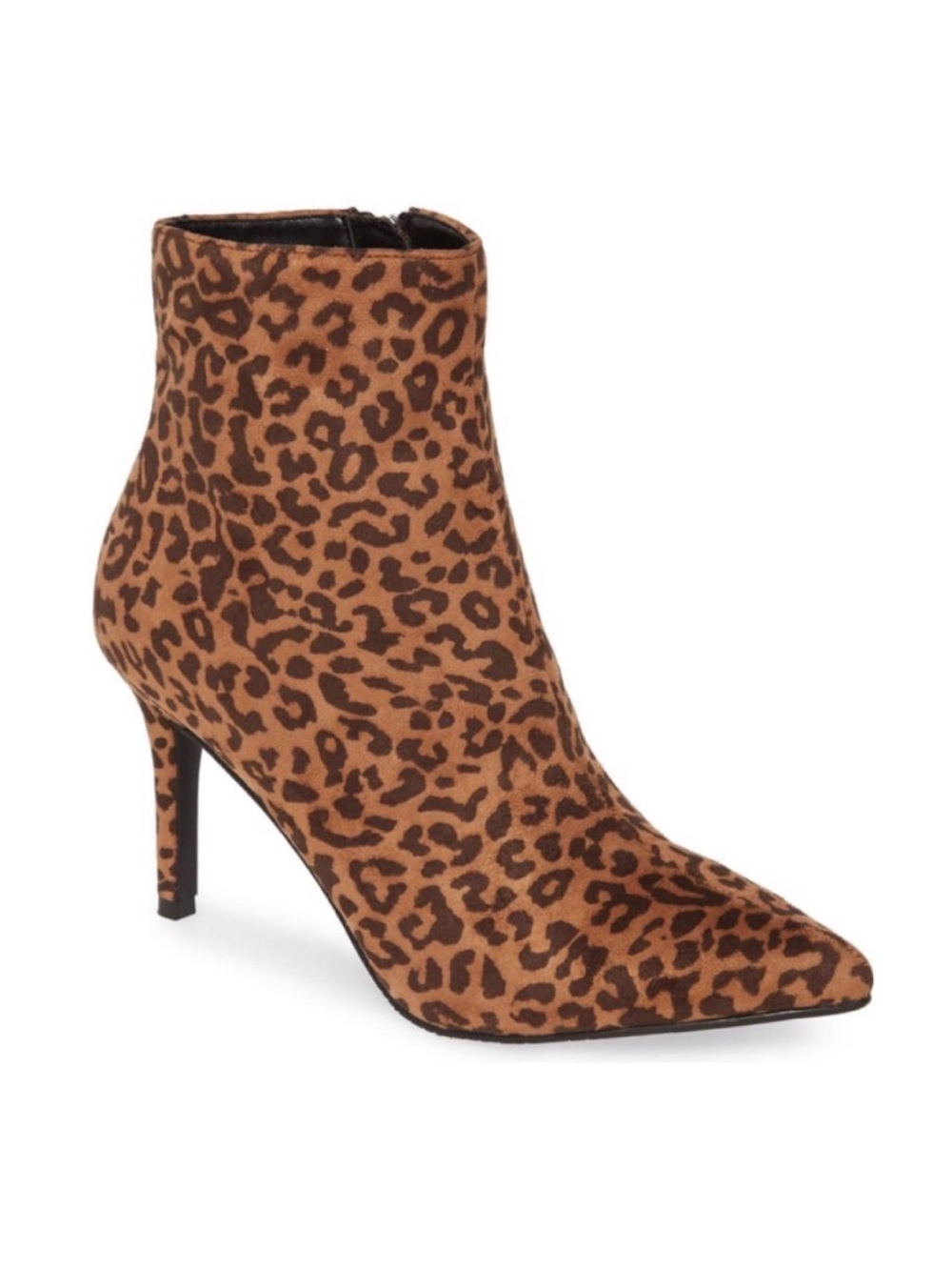bp Maisie Leopard Heel Ankle Boots